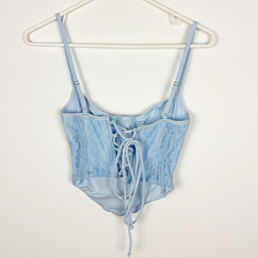 Tic Toc Legian Corset Baby Blue Lace Size Medium - Picture 2 of 7